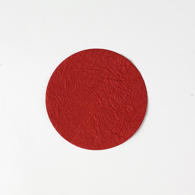 mty modern和紙サークルマット小 赤