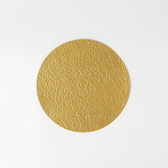 mty modern和紙サークルマット中 金