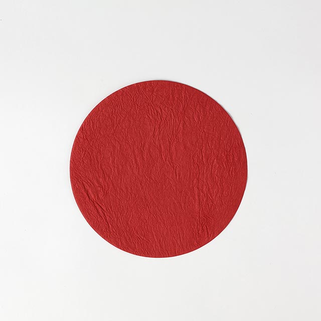 mty modern和紙サークルマット中 赤