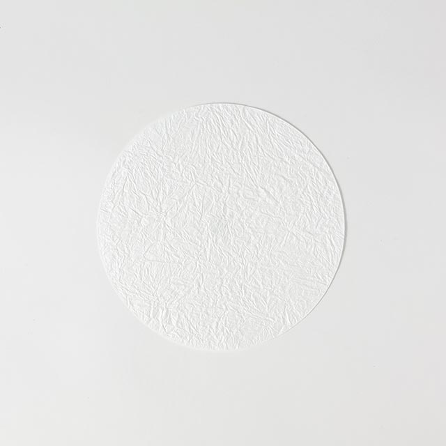 mty modern和紙サークルマット中 白
