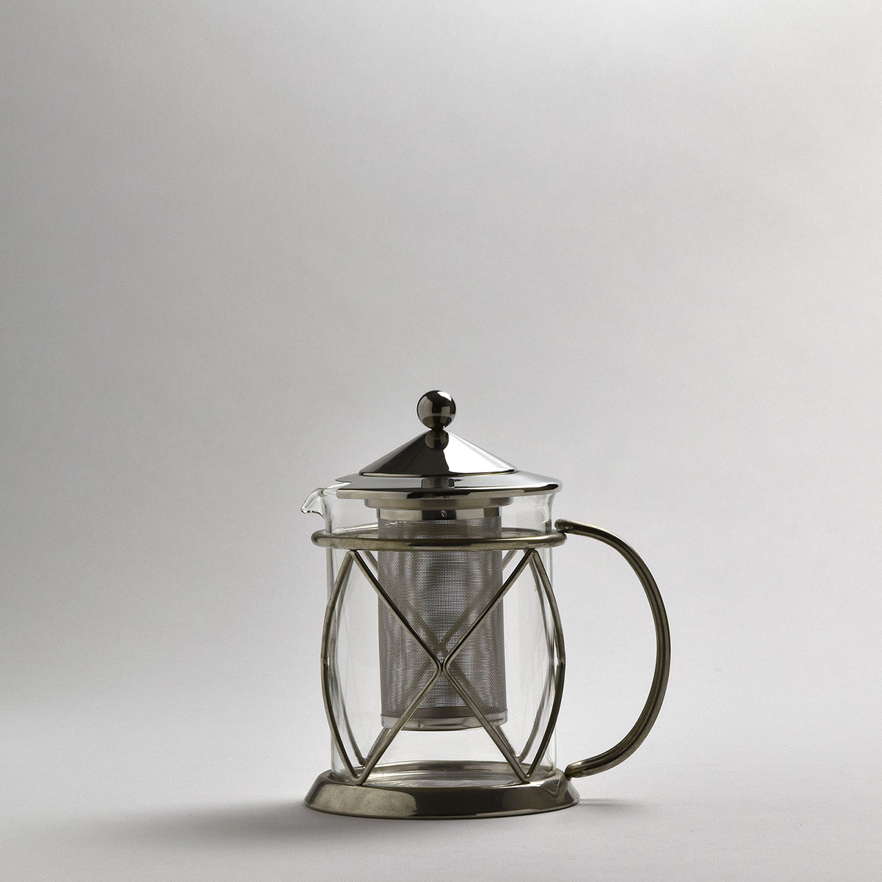 ティーポット　ガラス（銀）(ｸﾗｼｯｸ50%｜旧1,980円)
