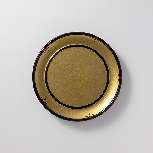 金箔皿 つづみ面