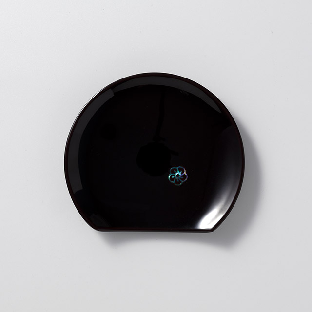 溜め銘々皿 小ぶり半月