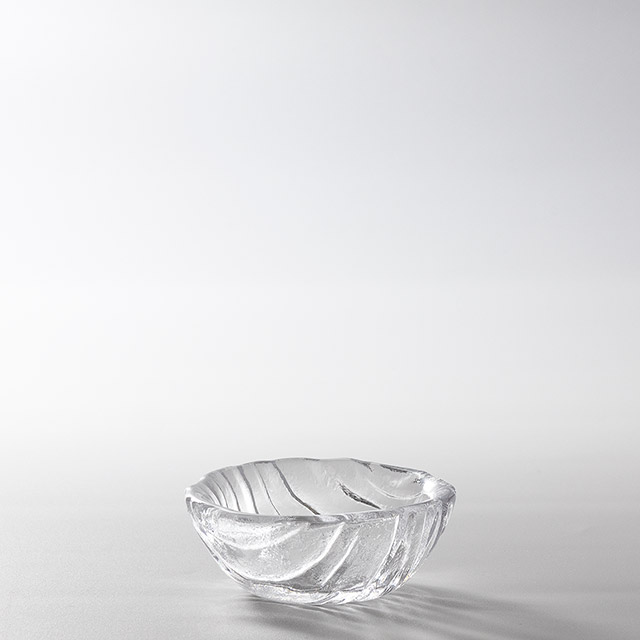 ガラス小付け丸 氷河ライン