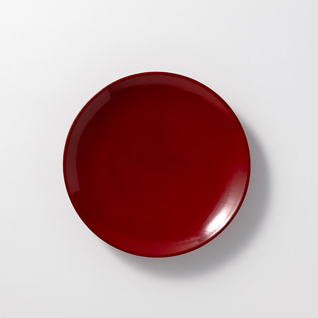 漆五寸菓子皿　朱