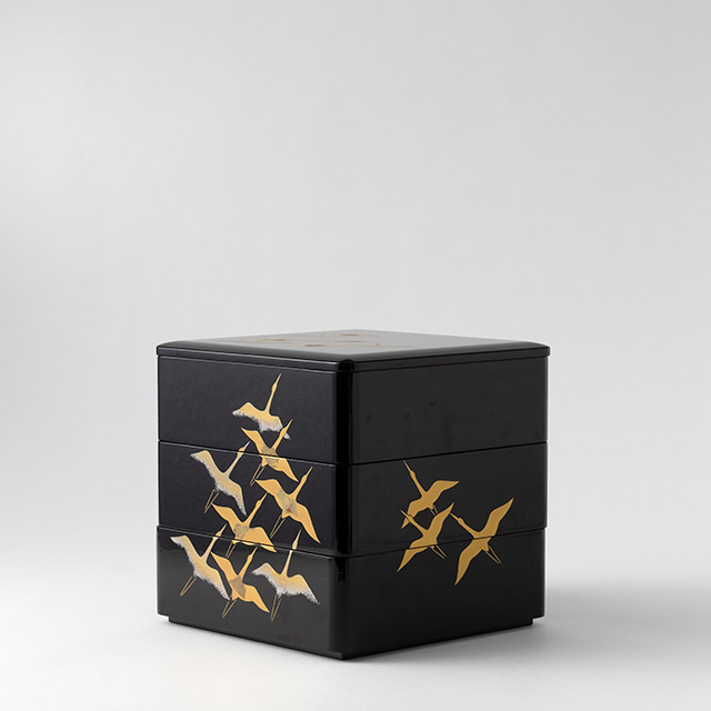 三段重舞鶴（会津塗り）黒6.5(ｸﾗｼｯｸ50%｜旧7,700円)