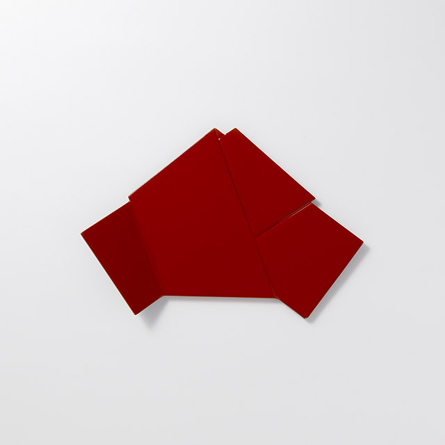 漆　文結盆　朱