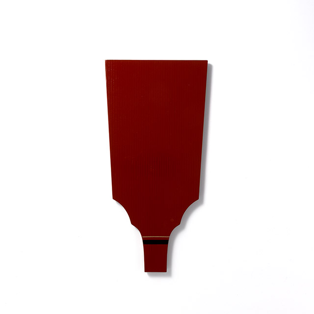 朱 みやび羽子板皿 大