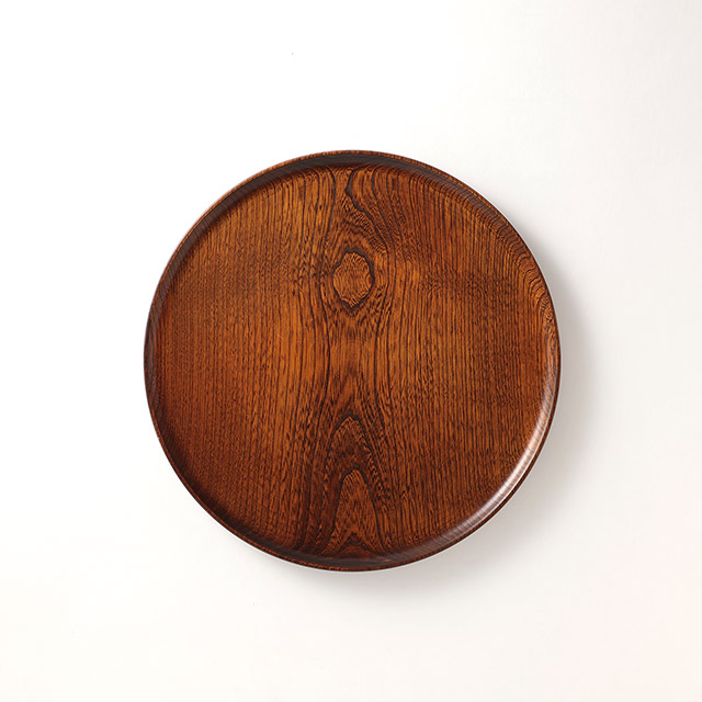 木製　丸盆　大　33cm