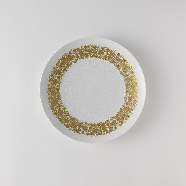 ローゼンタール マジョーレミート皿 白/G花