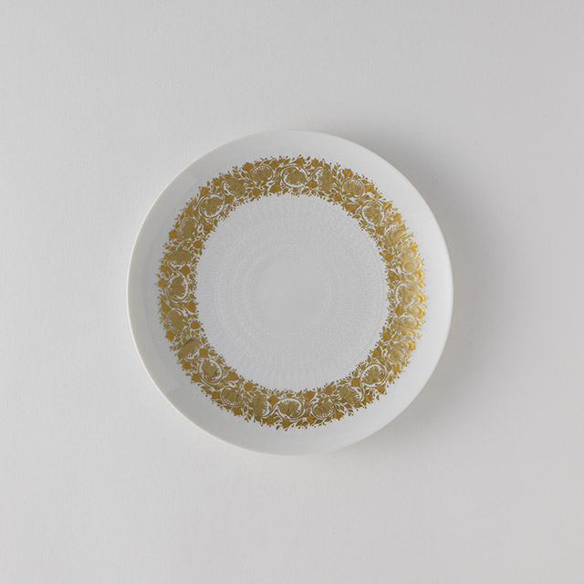 ローゼンタール マジョーレ19cm皿 白/G花