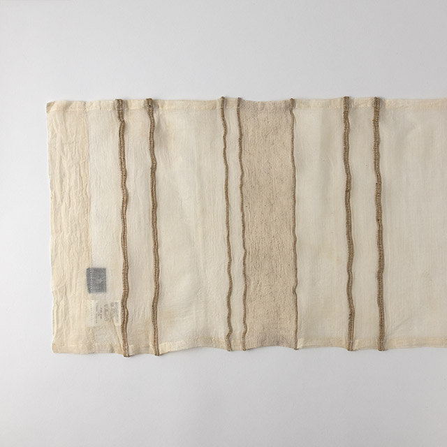 テーブルランナー ベージュ縦ライン150