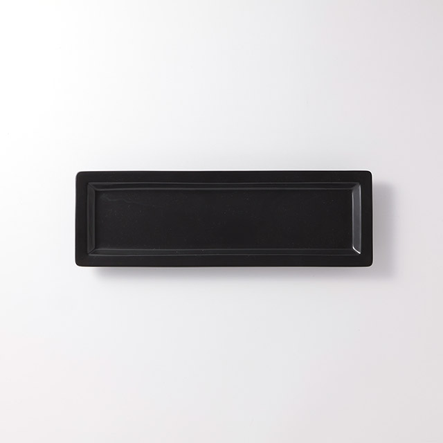 黒 長角皿 37×12 IAS