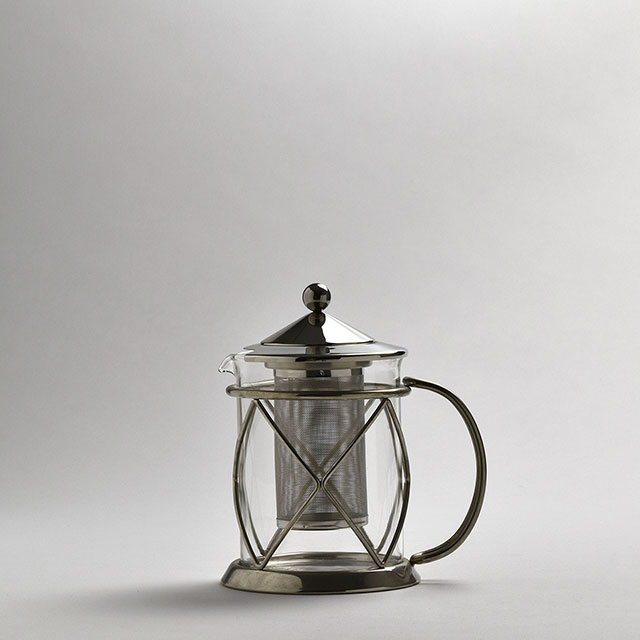 ティーポット　ガラス（銀）(ｸﾗｼｯｸ50%｜旧1,980円)