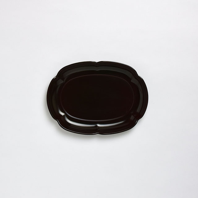 越前塗り 楕円深皿 26/19