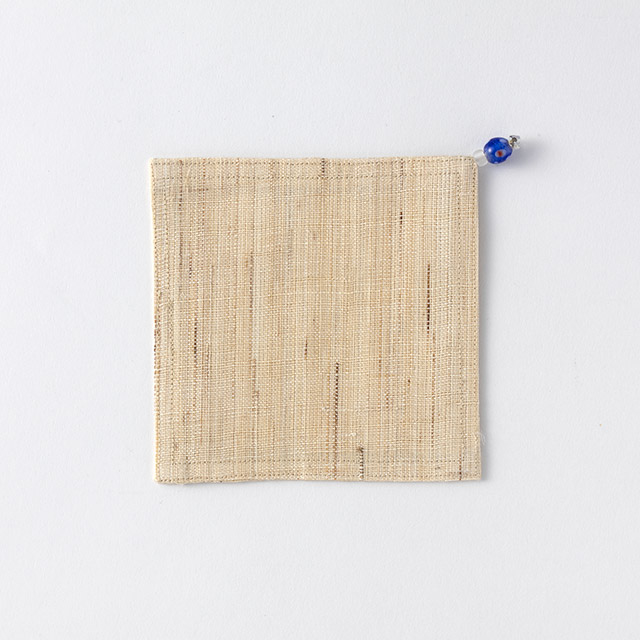 ビーズ付き 麻コースター