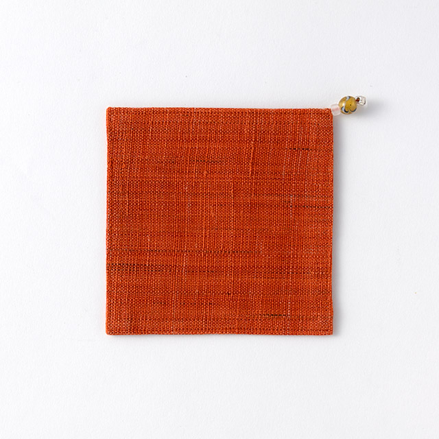 ビーズ付き 麻コースター Or