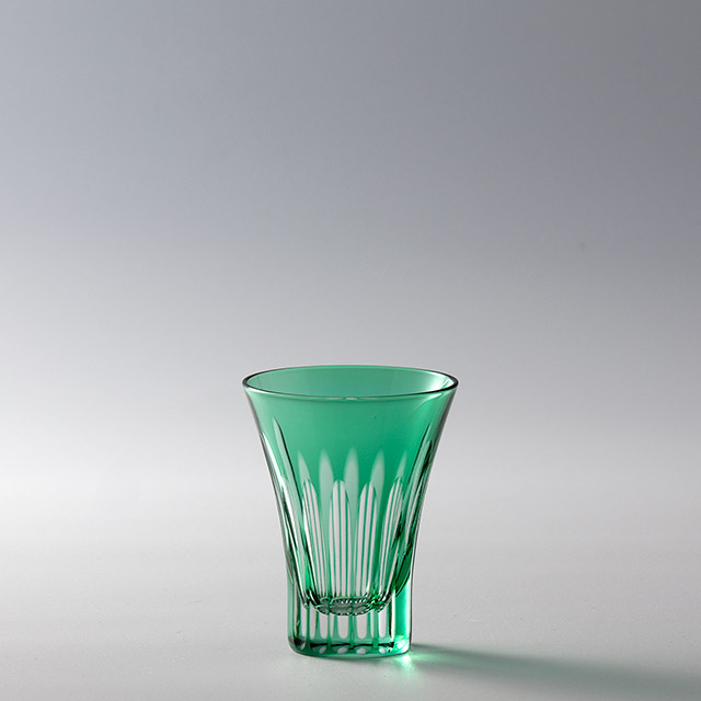 カットグラス ショート 緑