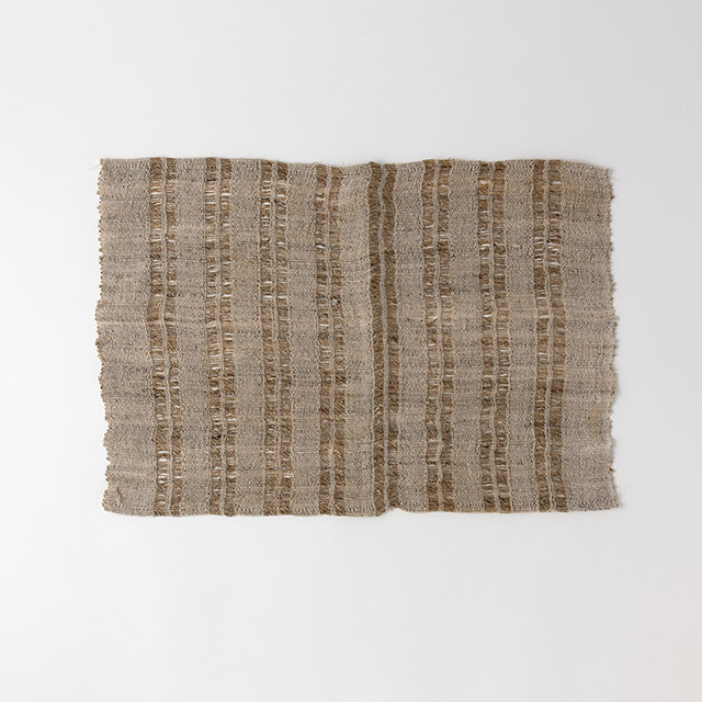 麻ランチョンマット ベージュ/茶 ST