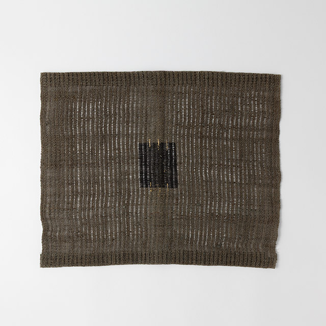 麻ランチョンマット 茶/濃茶