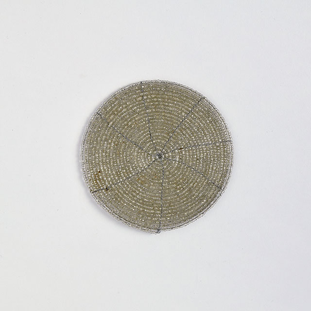 コースター ビーズ銀色 10φ