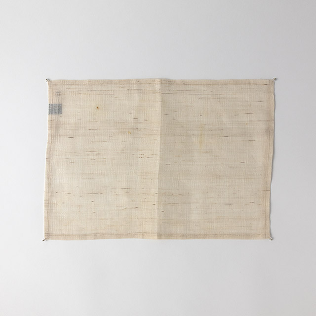 ランチョンマット 麻(白)ビーズ付き