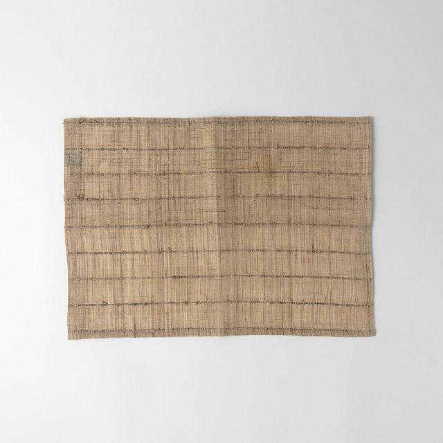 ランチョンマット 麻(茶)ライン