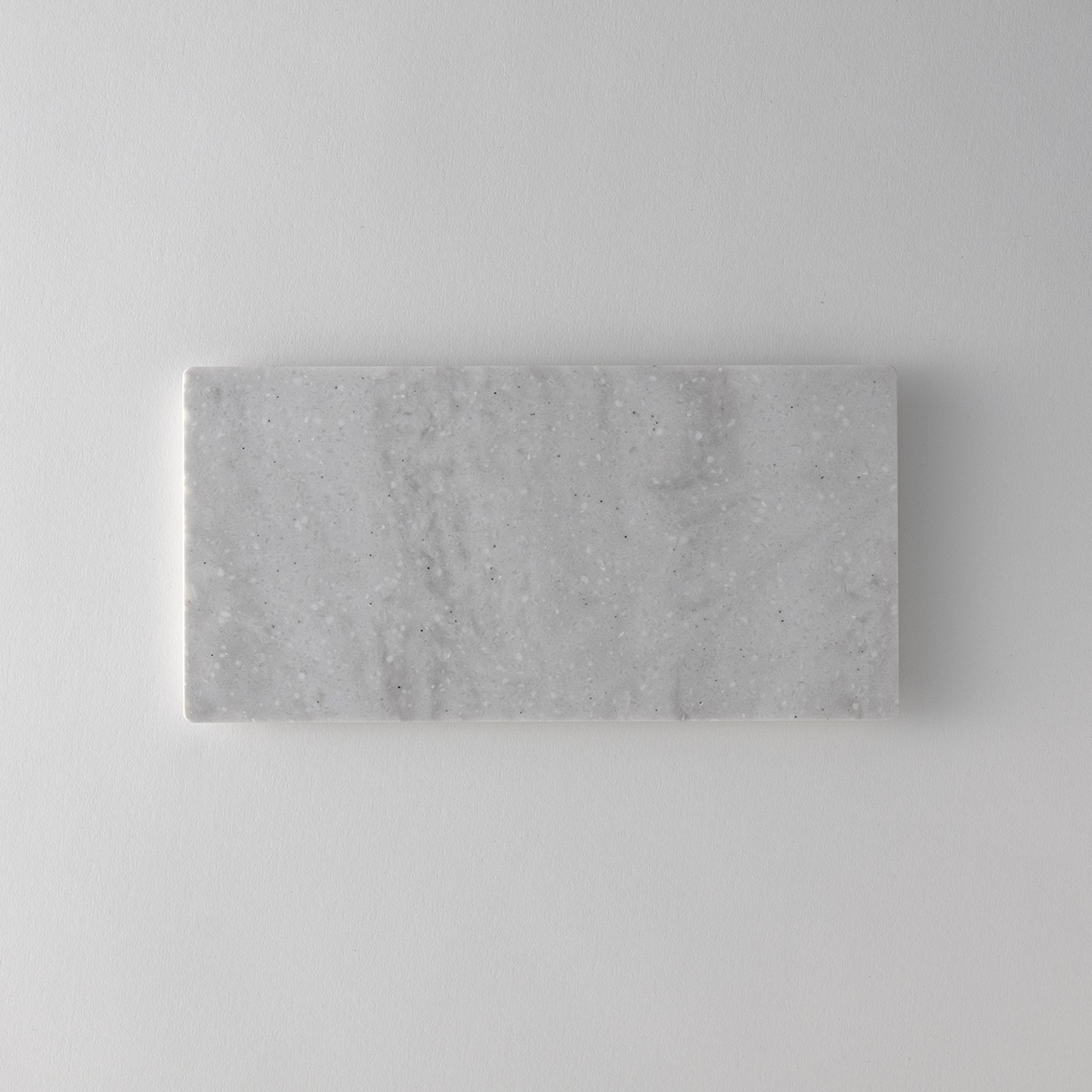 人工大理石長方形皿　白＆グレー　24cm