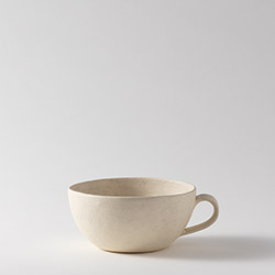 鈴木智子　スープカップ（白灰化粧）