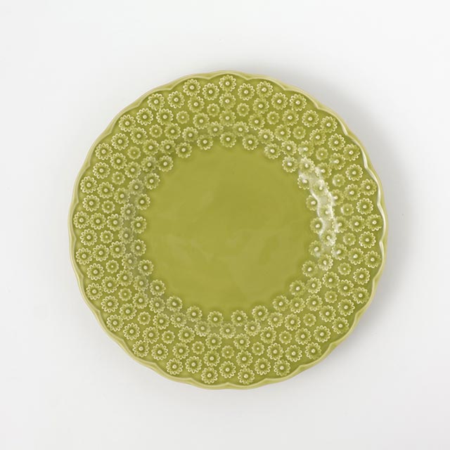 SAN RAPHAEL　デイジーサラダプレート緑