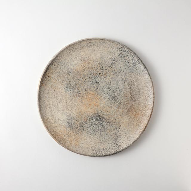 高木浩二 彩泥大皿 丸