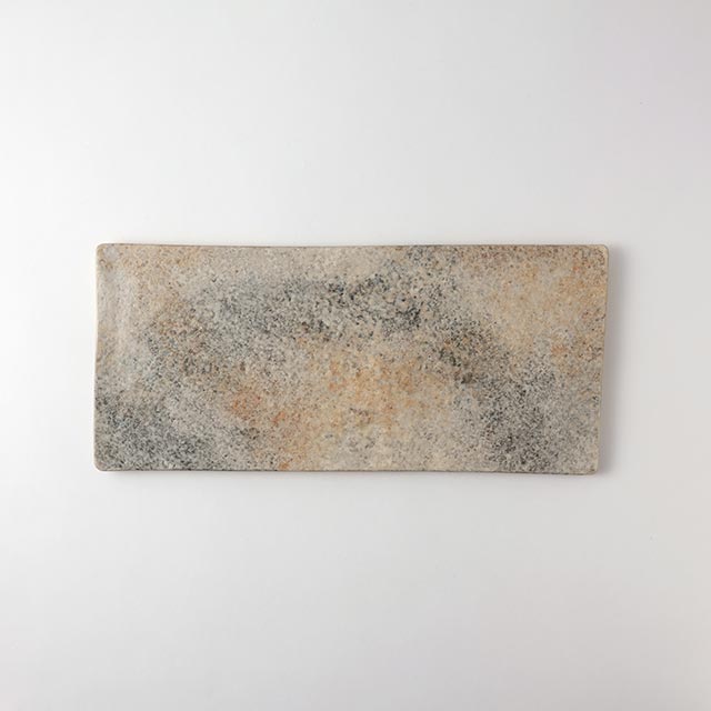 高木浩二 彩泥長角皿36cm