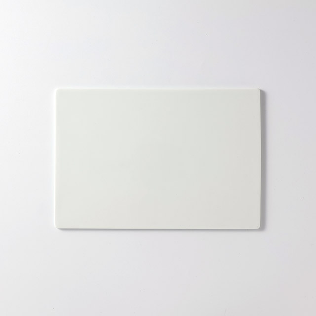 白磁　陶板　15×22