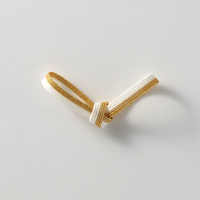 水引 結び箸置き 金