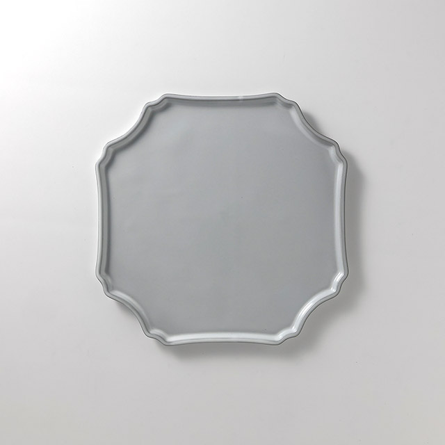 Rilla　カーブドエッジスクエアプレート　グレー