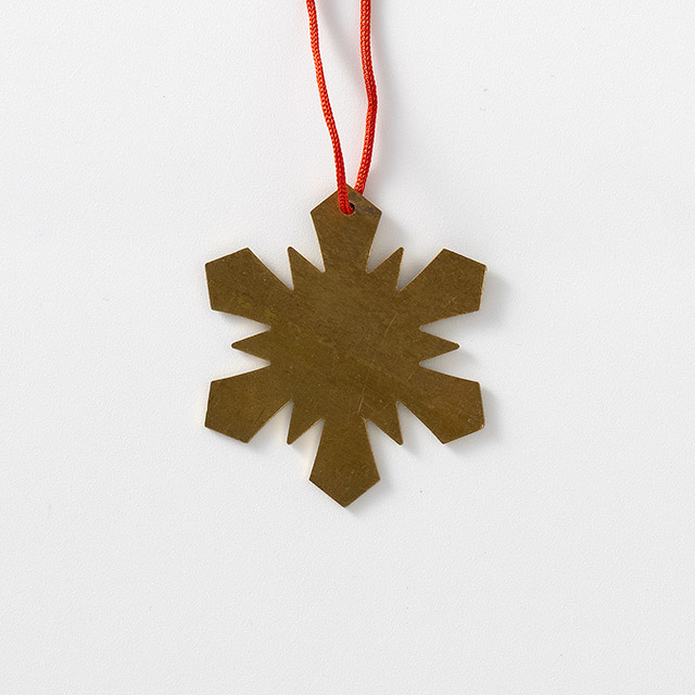 X'masオーナメント　メタルスノーフレーク金(1)