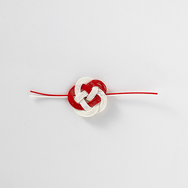 水引　ミニ飾り　梅結び　紅白