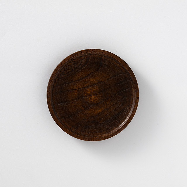 會田竜也　托　ケヤキ鉄媒染　8cm
