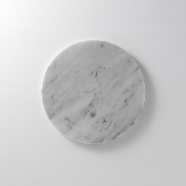 大理石（ビアンコカラーラ）ラウンドプレート　