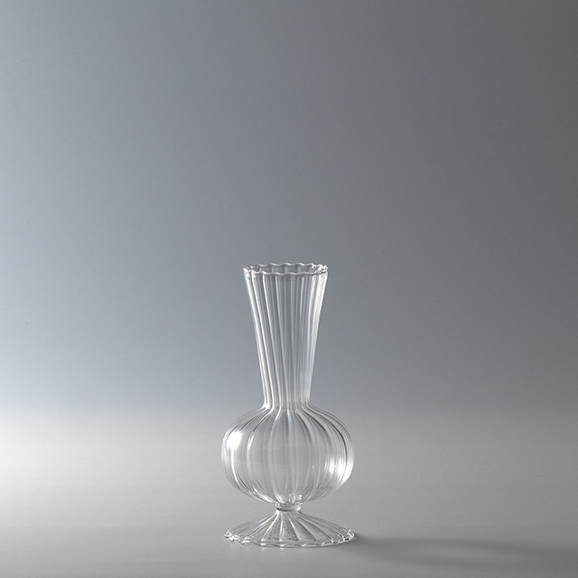 ガラスベース　フリル　高さ15cm