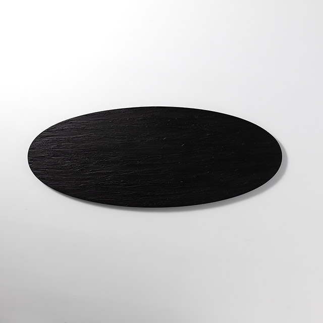冨樫孝雄 楕円トレー 冬枝ブラック