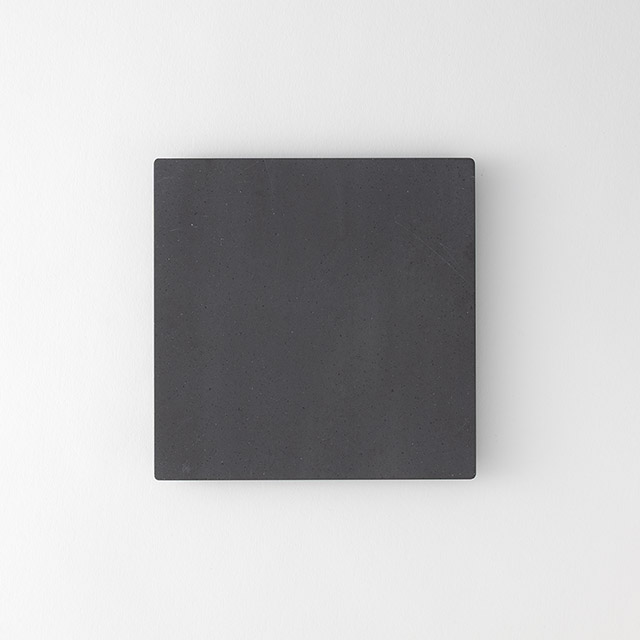 人工大理石正方形皿 ダークグレー 18cm