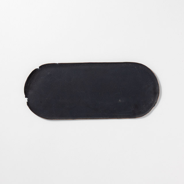 nijiiro 銅ホーロー 楕円皿 貫入黒