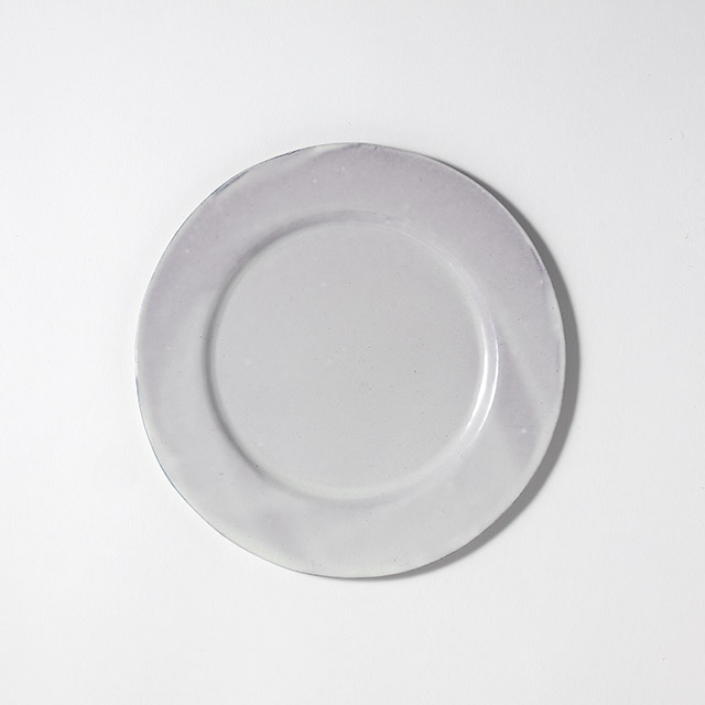 nijiiro 銅ホーロー 丸板皿L 白
