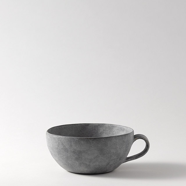 鈴木智子　スープカップ（薄白化粧）