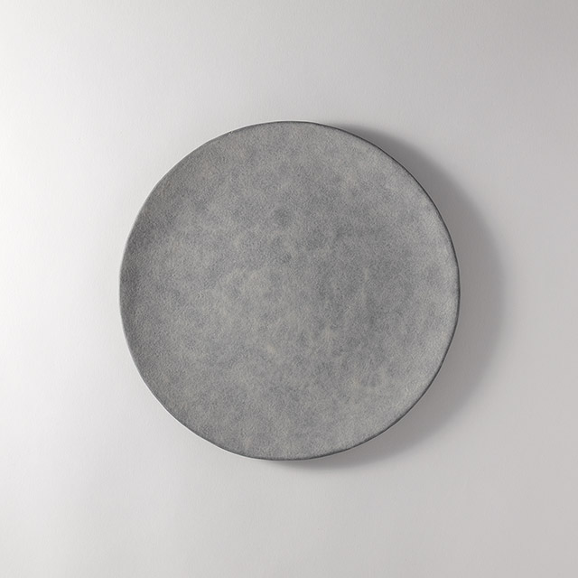 鈴木智子 ミート皿(薄白化粧)