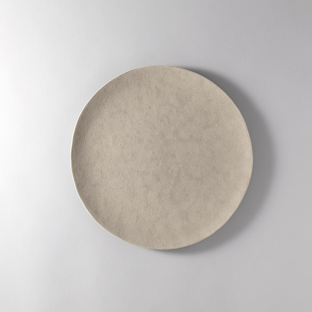 鈴木智子 ミート皿(白灰化粧)