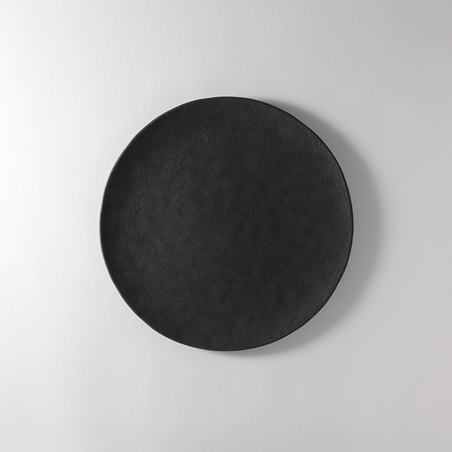 鈴木智子 ミート皿(墨黒化粧)