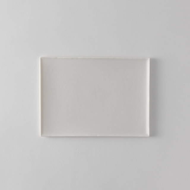 白石陽一 Pheno 磁土長角板皿 白(MS)