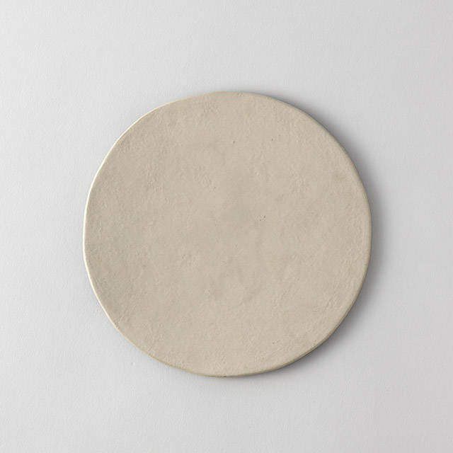 鈴木智子　小皿15cm（白灰化粧）